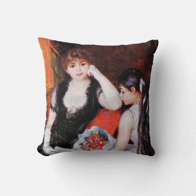 Renoir - At the Concert-Box at the Opera Throw Pillow (Front)