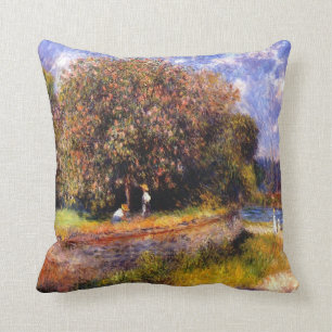 Renoir - Chestnut Tree Blooming, 1881 Throw Pillow