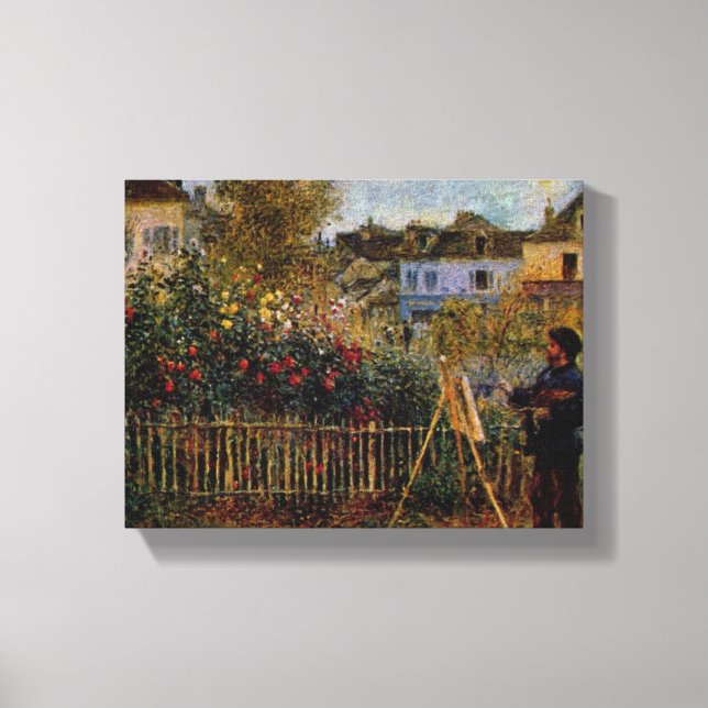 Renoir Claude Monet Painting in His Garden at Arge Canvas Print (Front)