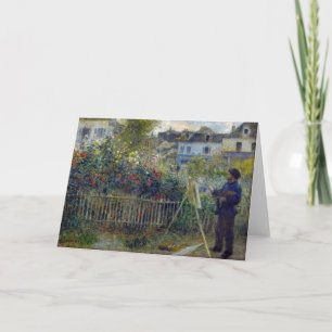 Renoir - Claude Monet Painting in his Garden Card