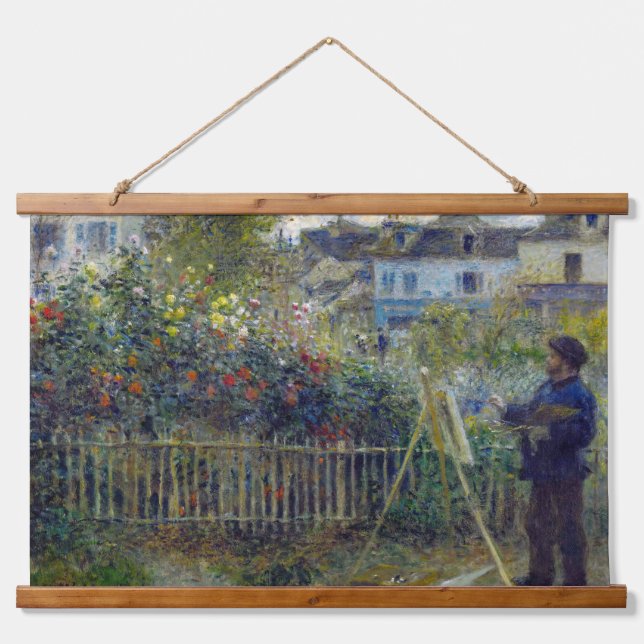 Renoir - Claude Monet Painting in his Garden Hanging Tapestry (Front)