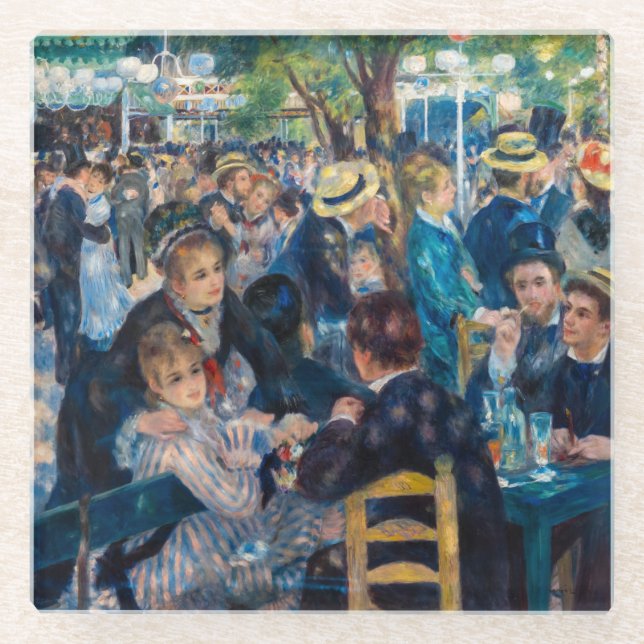 Renoir - Dance at Le Moulin de la Galette Glass Coaster (Front)