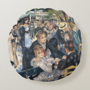 Renoir Dance at Moulin de la Galette Vintage Round Pillow