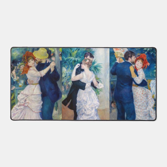 Renoir - Dance serie: Bougival, City & Country Desk Mat (Front)