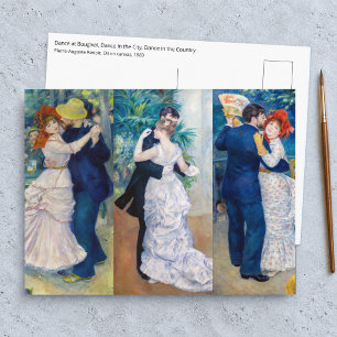 Renoir - Dance serie: Bougival, City & Country Postcard