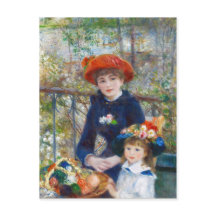 Renoir Deux soeurs sur une terrasse Carte postale 