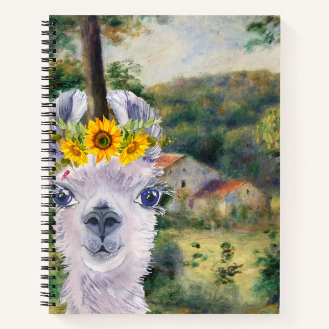 Renoir Environs of Briey and the Fancy Llama   Notebook (Front)
