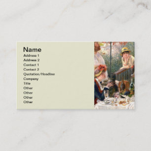 Renoir French Luncheon Boating Party Business Card