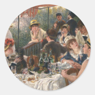 Renoir French Luncheon Boating Party Classic Round Sticker