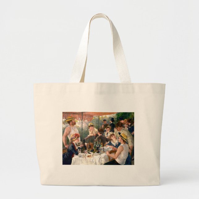 Renoir French Luncheon Boating Party Large Tote Bag (Front)