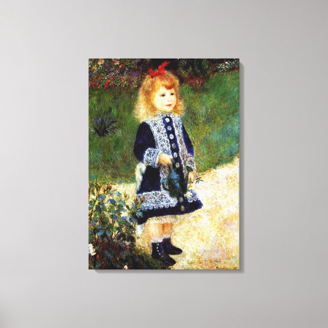 Renoir - Girl with a Watering Can Canvas Print (Front)
