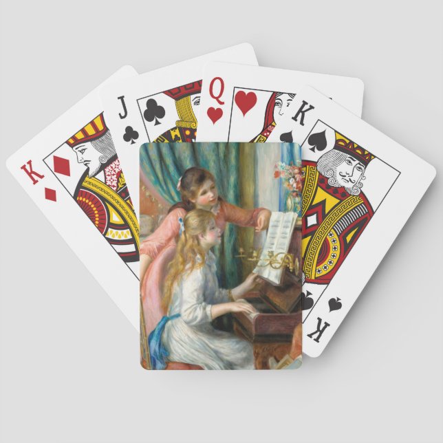 Renoir Girls at the Piano Impressionism Painting Playing Cards (Back)