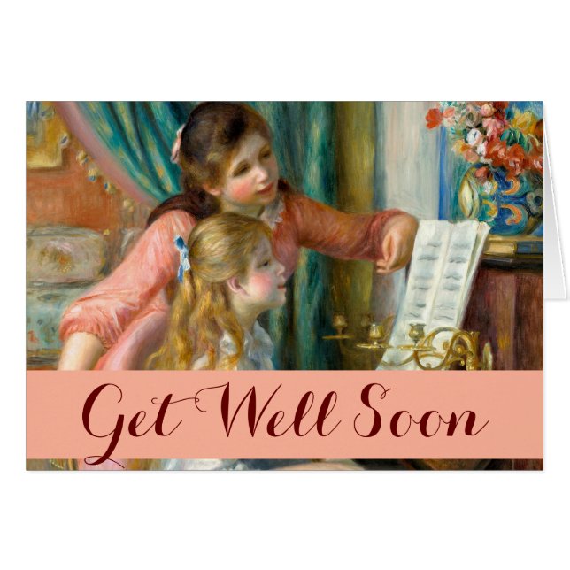 Renoir Girls at the Piano impressionnist Get Well (Devant horizontal)