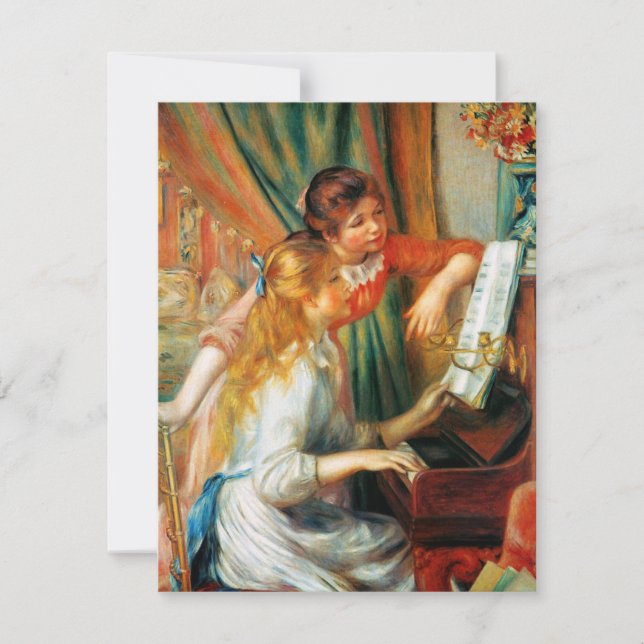 Renoir Girls at the Piano Recital Invitations (Front)