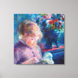 Renoir, Jeune Femme En Toile Étitrée