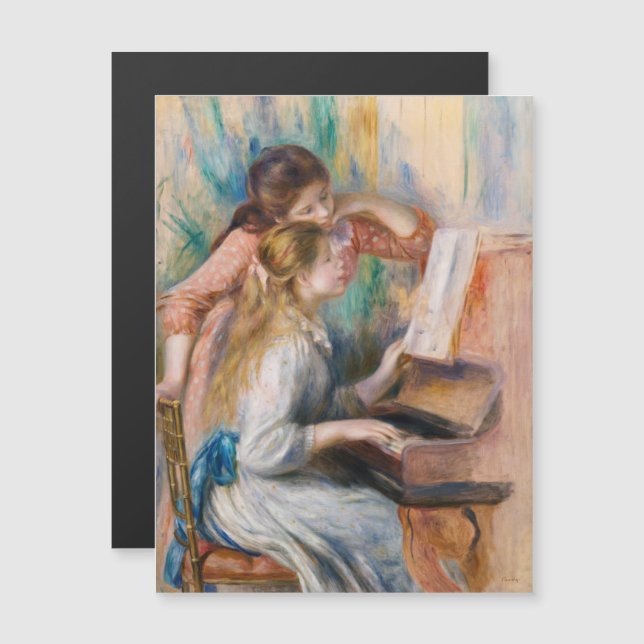 Renoir - Jeunes filles à la carte magnétique du pi (Devant / Derrière)