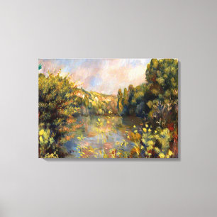 Renoir - Lakeside, landscape painting Canvas Print