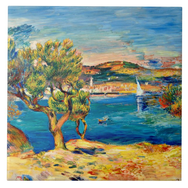 Renoir - L'Estaque, fine art landscape painting, Tile (Front)
