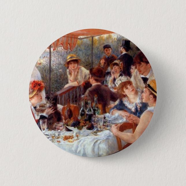 Renoir - Luncheon of the Boating Party 2 Inch Round Button (Front)
