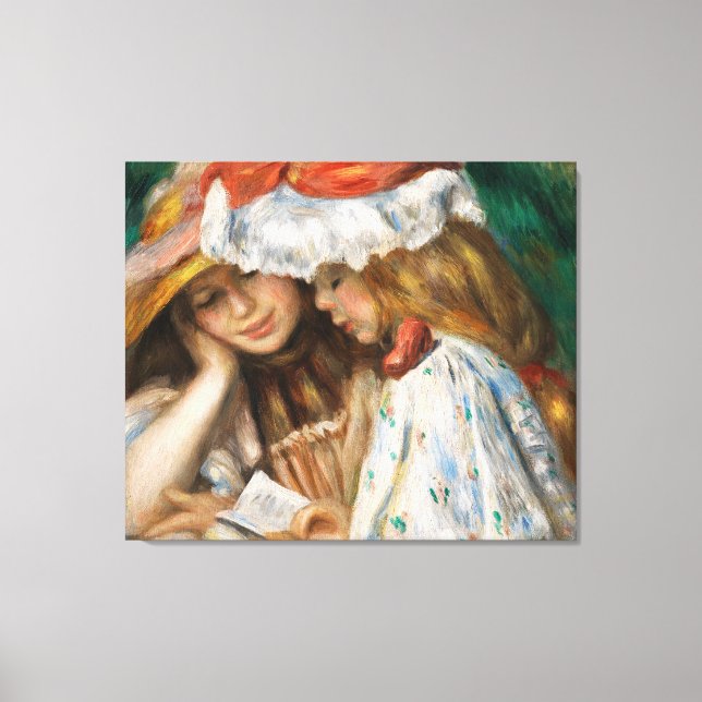 Renoir Masterpiece Two Girls Reading Canvas Print (Front)