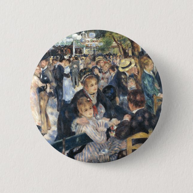 Renoir Moulin Dance Galette Party 2 Inch Round Button (Front)
