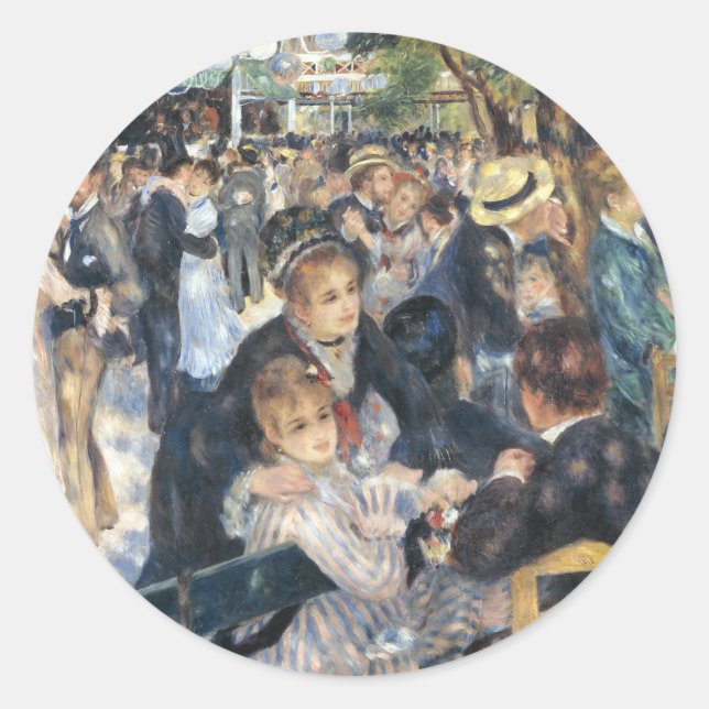 Renoir Moulin Dance Galette Party Classic Round Sticker (Front)