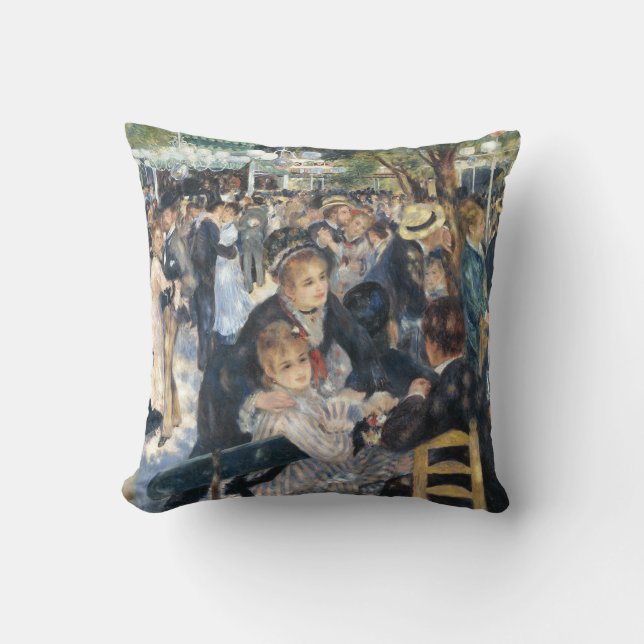 Renoir Moulin Dance Galette Party Throw Pillow (Front)