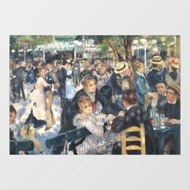 Renoir Moulin Dance Galette Party Window Cling (Sheet)