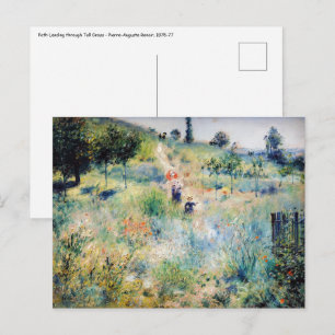 Renoir - Path Leading through Tall Grass Postcard