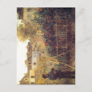 Renoir, Pierre-Auguste Monet beim Malen in seinem Postcard