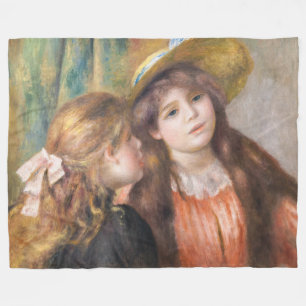 Renoir - Portrait of Two Little Girls Fleece Blanket