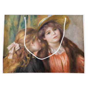 Renoir - Portrait of Two Little Girls Large Gift Bag