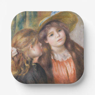 Renoir - Portrait of Two Little Girls Paper Plate