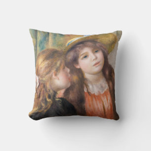 Renoir - Portrait of Two Little Girls Throw Pillow