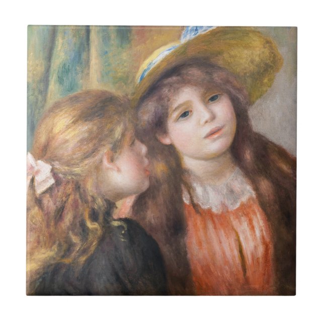 Renoir - Portrait of Two Little Girls Tile (Front)