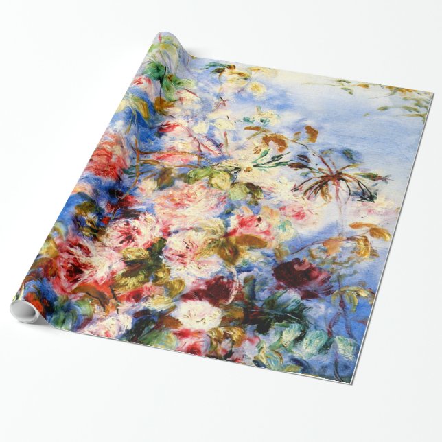 Renoir - Roses in a Window Wrapping Paper (Unrolled)