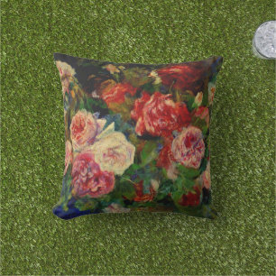 Renoir - Roses Outdoor Pillow