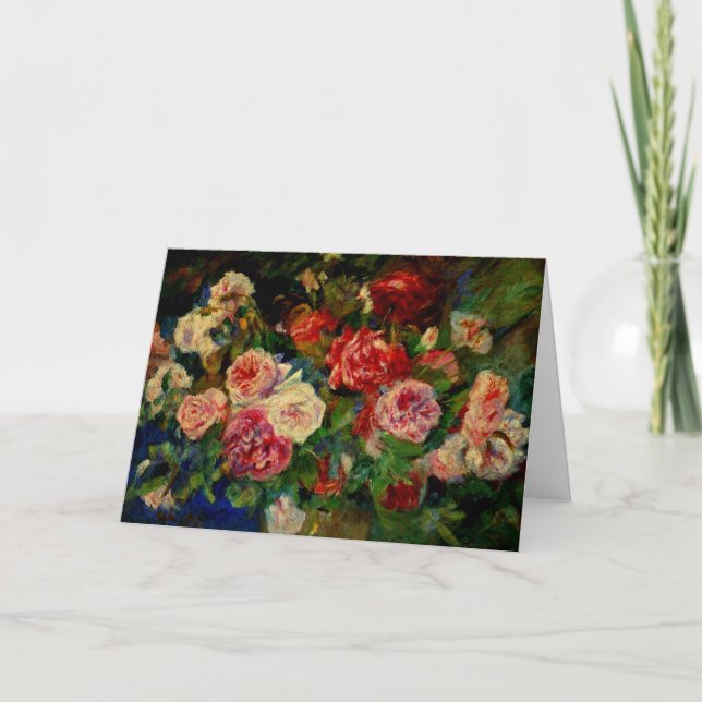 Renoir - Roses Thank You Card (Front)