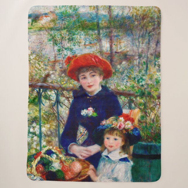 Renoir’s Mother and Child  Sherpa Blanket (Front)