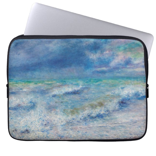 Renoir Seascape. Blue nautical impressionism / Sea Laptop Sleeve (Front)