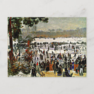 Renoir - Skaters in the Bois de Boulogne-1868 Postcard