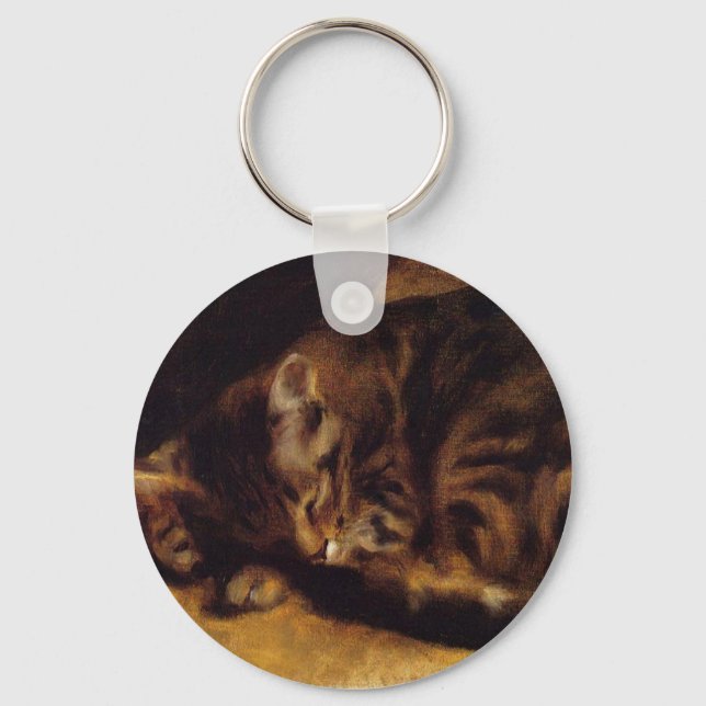 Renoir Sleeping Cat Key Chain (Front)