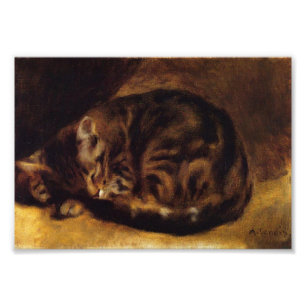 Renoir Sleeping Cat Print