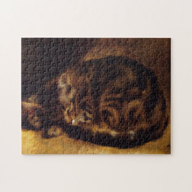 Renoir Sleeping Cat Puzzle (Horizontal)