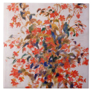 Renoir - Still Life with Fuscias Tile