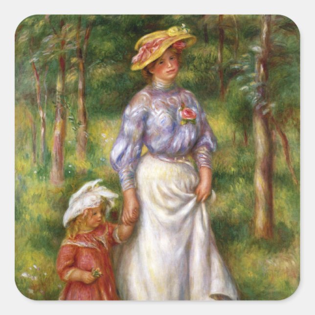 Renoir: The Walk Square Sticker (Front)