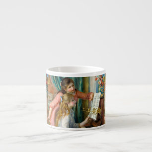 Renoir Two Girls at the Piano Print Music Fine Art Espresso Cup