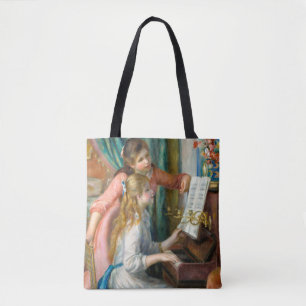 Renoir Two Girls at the Piano Print Music Fine Art Tote Bag