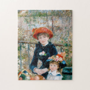 Renoir Two Sisters on Terrace Vintage Fine Art Jigsaw Puzzle