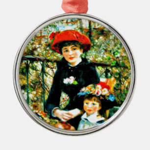 Renoir - Two Sisters on the Terrace Metal Ornament